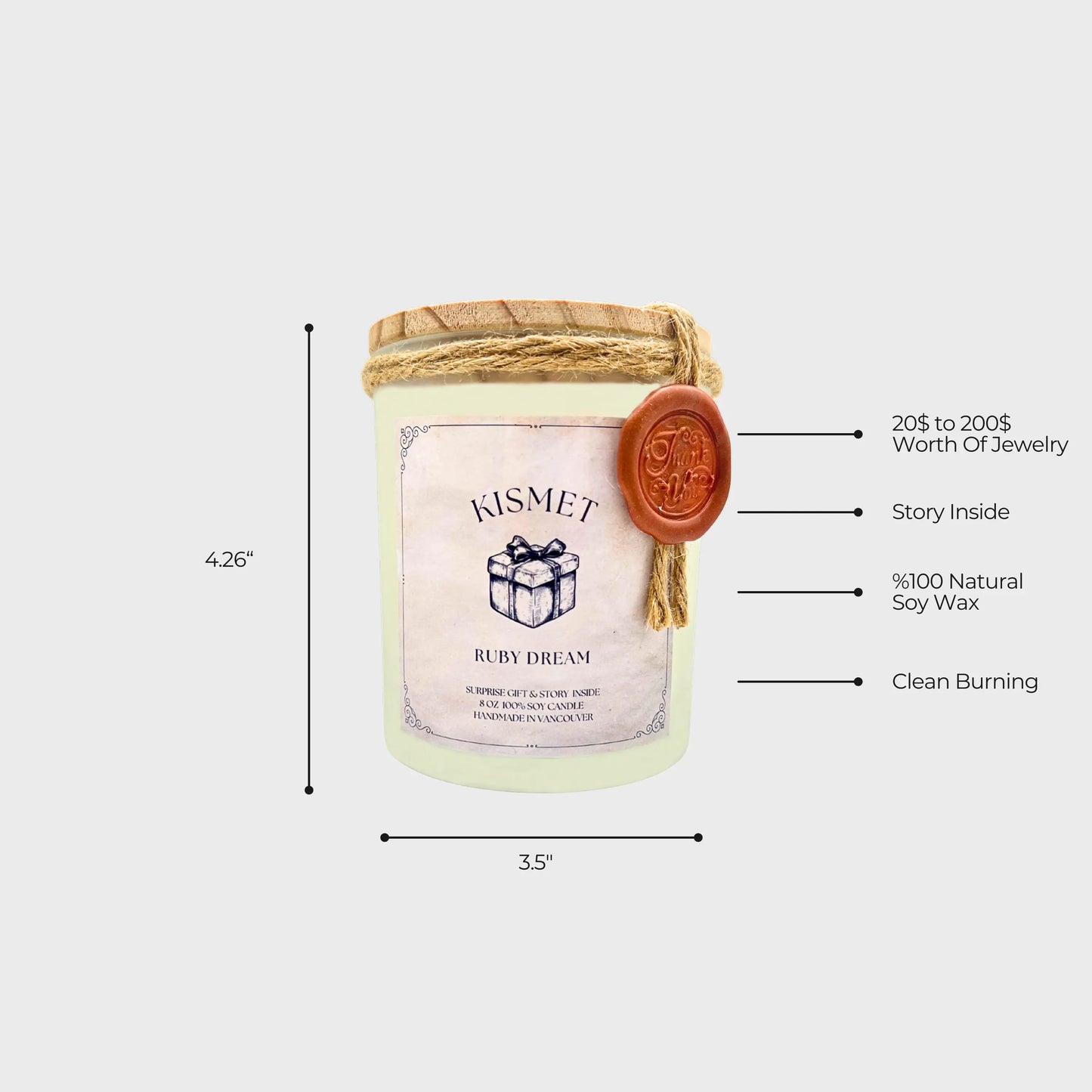 Kismet Candle - Ruby Dream